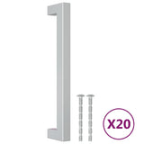Cabinet Handles 20 pcs Silver 160 mm Stainless Steel 3203638