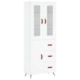 Highboard White 69,5x34x180 cm Engineered Wood 3198441