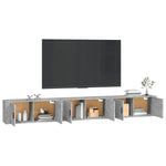 Wall-mounted TV Cabinets 3 pcs Concrete Grey 100x34.5x40 cm 3188378