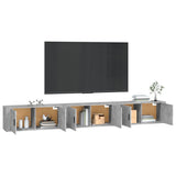 Wall-mounted TV Cabinets 3 pcs Concrete Grey 100x34.5x40 cm 3188378
