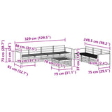 Outdoor Sofa Set 8 pcs Natural Solid Acacia Wood 3383112