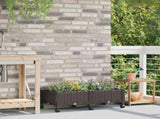 Garden Planter with Wheels Brown 80 x 40 x 29 cm PP 3422954
