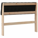 Upholstered Headboard Black 100 cm Solid Pine Wood 879191