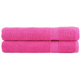 Towel Set of 2 Pink 100% ring-spun cotton 100 x 200 cm 137533