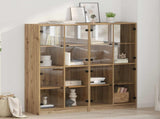 Highboard 2 pcs Artisan Oak 68 x 37 x 142 cm Engineered Wood 3402645