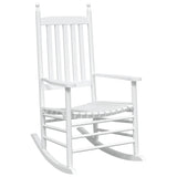 Rocking Chairs with Curved Seats 2 pcs White Solid Wood Fir 3281588
