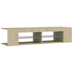 TV Cabinet with LED Lights Sonoma Oak 135x39x30 cm 804232