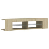 TV Cabinet with LED Lights Sonoma Oak 135x39x30 cm 804232