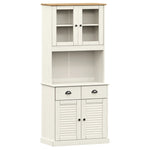 Highboard VIGO White 78x40x175 cm Solid Wood Pine 3188302