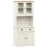 Highboard VIGO White 78x40x175 cm Solid Wood Pine 3188302