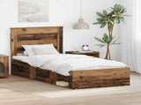 Bed Frame with Headboard Old Wood 75 x 190 cm Solid Pine Wood 3410150