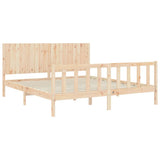 Bed Frame without Mattress Super King Size Solid Wood Pine 3192961