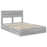 Storage Bed Grey Sonoma 140 x 200 cm Engineered Wood 3409917