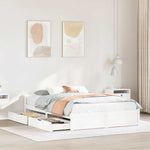Bed Frame without Mattress White 120x190 cm Small Double Solid Wood Pine 3301677