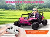 12V Battery Powered Ride on Truck w/ Remote, Four Suspension Wheels, Horn, Lights, Music, USB, for T3398P348437