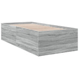 Bed Frame without Mattress Grey Sonoma 90x190 cm Single 3280977