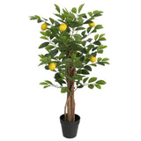 Artificial Lemon Tree with 3 Trunks Green 85 cm PP 4010676