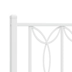 Metal Bed Frame without Mattress with Headboard White 75x190cm 376167