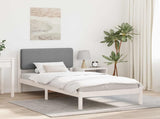 Bed Frame with Upholstered Headboard Light Grey 90 x 190 cm 877948