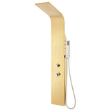 Shower Panel System Stainless Steel 201 Gold Curved 147716