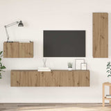 Wall TV Cabinet Wall-mounted 4 pcs Artisan Oak Engineered Wood 3393467