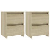Bedside Cabinets 2 pcs Sonoma Oak 30x30x40 cm Engineered Wood 800520