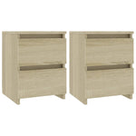 ZNTS Bedside Cabinets 2 pcs Sonoma Oak 30x30x40 cm Engineered Wood 800520
