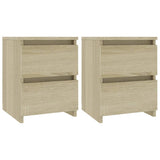 ZNTS Bedside Cabinets 2 pcs Sonoma Oak 30x30x40 cm Engineered Wood 800520