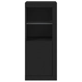 Sideboard Black Engineered wood, glass 41 x 37 x 100 cm Sideboard 836645