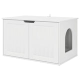Cat House Gloss White 85 x 55 x 50.5 cm Engineered Wood 8000720