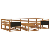 Outdoor Sofa Set 7 pcs Natural Solid Acacia Wood 3382372