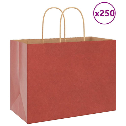 ZNTS Paper Bags 250 pcs with Handles Red 32x17x25 cm 4101761