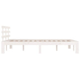 Bed Frame without Mattress White Solid Wood 150x200 cm King Size 814760