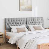Upholstered Headboard Light Grey 180 cm Solid Pine Wood 879324