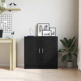 Book Cabinet Black Oak 82.5 x 30.5 x 80 cm Engineered Wood 862515