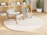 Area Rugs Round SIROLO Cream 160 CM Polyester 42022737