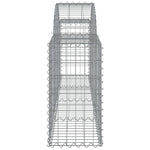 Arched Gabion Baskets 10 pcs 200x30x60/80 cm Galvanised Iron 3146076