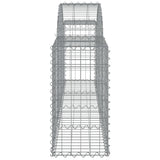 Arched Gabion Baskets 10 pcs 200x30x60/80 cm Galvanised Iron 3146076
