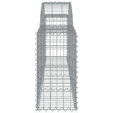 Arched Gabion Baskets 8 pcs 200x30x60/80 cm Galvanised Iron 3146074