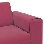 Sofa Set 3 pcs Wine red Velvet 3335126