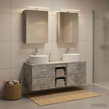 Bathroom Furniture Set 5 pcs Concrete Grey 3407074