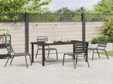 Garden Dining Set 5 pcs Anthracite Powder-Coated Steel 3379298