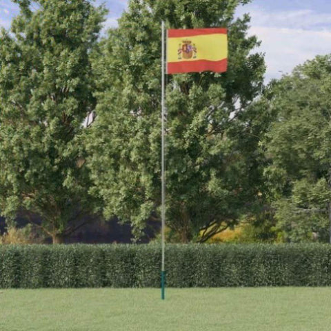 Spain Flag and Pole 6.23 m Aluminium 3147108