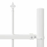 Garden Fence White 6.8 x 0.8 m Powder-coated steel 3334079