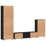 TV Cabinet Set with Drawer FLORIN 3 pcs Black Engineered Wood 3397975