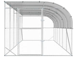 Against Wall Chicken Coop Silver 600 x 200 x 215 cm 3434737