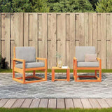 3 Piece Garden Lounge Set Wax Brown Solid Wood Pine 844646