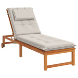 Sunlounger Cushion GEMERT 100% Polyester White 190 x 60 x 9 cm 947517