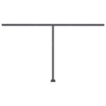 ZNTS Freestanding Manual Retractable Awning 400x350 cm Anthracite 3069819