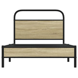 Bed Frame without Mattress 107x203 cm Sonoma Oak Engineered Wood 4100406